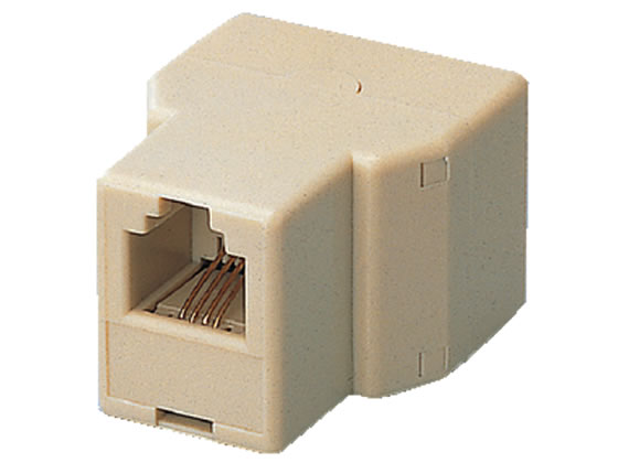 エレコム モジュラ2分岐延長アダプタ ベージュ AD-MJFBE モジュラーケーブル PC用ケーブル ケーブル 電源タップ 配線パーツ 家電 jetprice-10037318 JET PRICE サンプル画像2