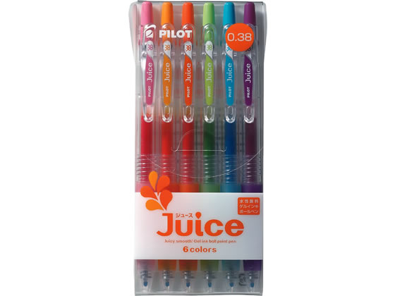 【お取り寄せ】パイロット ゲルインキボールペン ジュース6色セット超極細 LJU-60UF-6C 多色セット ゲルインクボールペン
