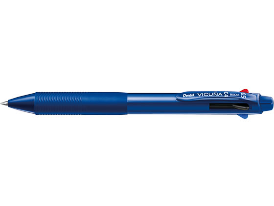 ぺんてる ビクーニャ 4色ボールペン 0.5mm ブルー軸 BXC45C 4色 多色 多機能ボールペン