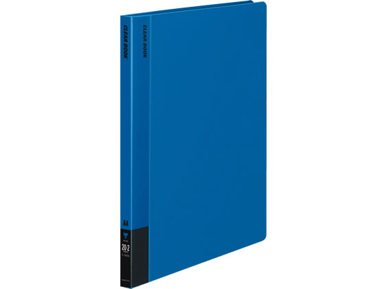 コクヨ クリヤーブック 固定式 A4 20ポケット 青 ラ-560B A4 固定式クリヤーファイル