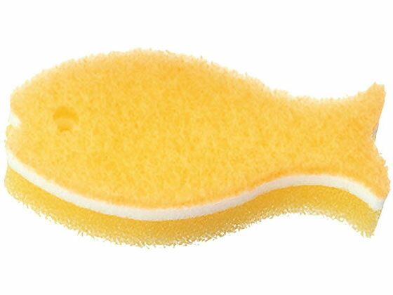 マーナ おさかなスポンジ イエロー K170Y スポンジタワシ クリーンナップ キッチン消耗品