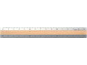 デザインフィル アルミ&ウッド定規 15cm うす茶 42257006 定規 スケール 教材 学童用品