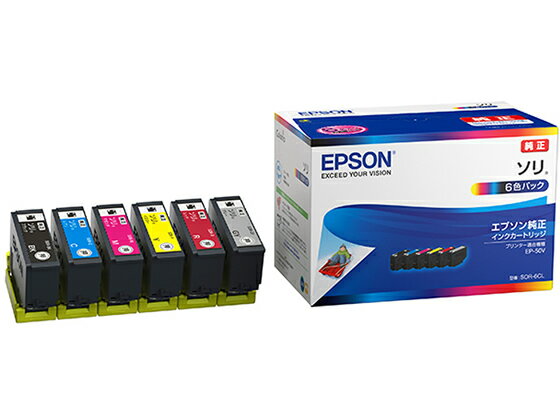 Genuine Products - エプソン インクカートリッジ 6色パック SOR-6CL エプソン EPSONマルチパック インクジェットカートリッジ インクカートリッジ トナー