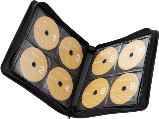 楽天JET PRICE【お取り寄せ】エレコム CD/DVDファスナーケース 160枚 CCD-SS160BK CD用ケース DVDファイル メディアケース 記録メディア テープ