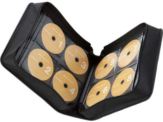 エレコム CD/DVDファスナーケース 320枚 CCD-SS320BK CD用ケース DVD用プラケース メディアケース 記録メディア テープ