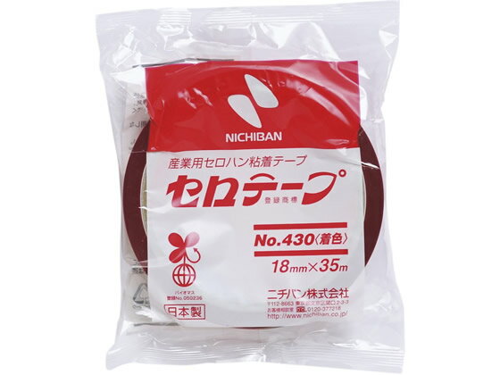 ニチバン/セロテープ 着色 NO.430 18mm×35m 赤 10巻/4301-18