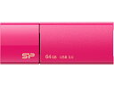 シリコンパワー USB3.0 スライド式USBメモリ 64GB ピンク USBメモリ 記録メディア テープ(2)
