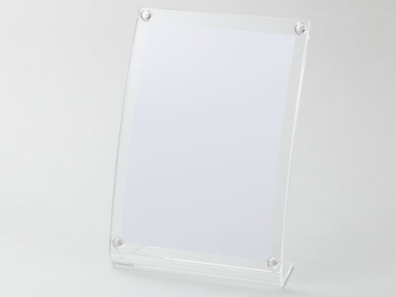 スマイル アクリル製 マグネット曲面サインホルダー A6 741289 サインホルダー カード立て ポップ スタ..