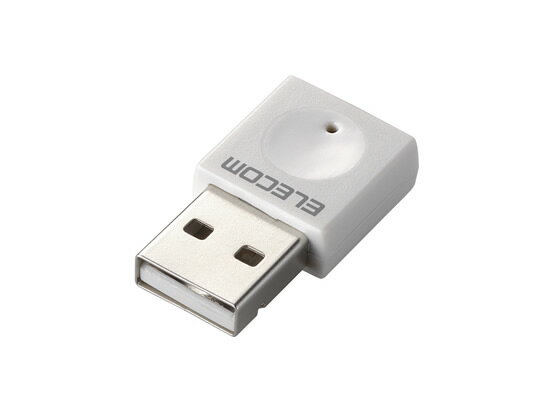 エレコム 300Mbps USB2.0用 無線LAN子機 ホワイト 無線LAN ネットワーク機器 PC周辺機器