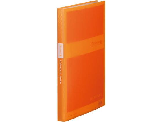 キングジム シンプリーズ クリアーファイル(透明)GX A4 40ポケット オレンジ A4 固定式 クリヤーファイル