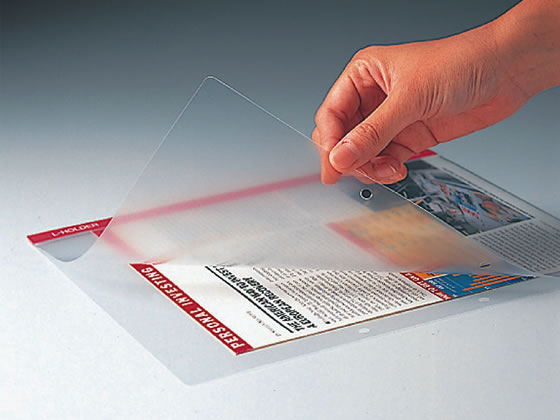 キングジム Lホルダー A4タテ 2穴 赤 5枚 730-R クリアホルダータイプポケット 特殊用途ポケット クリヤーファイル