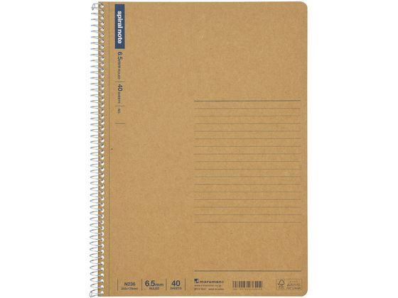 マルマン スパイラルノート ベーシック B5 メモリ入り6.5mm罫 40枚 N236 セミB5ノート