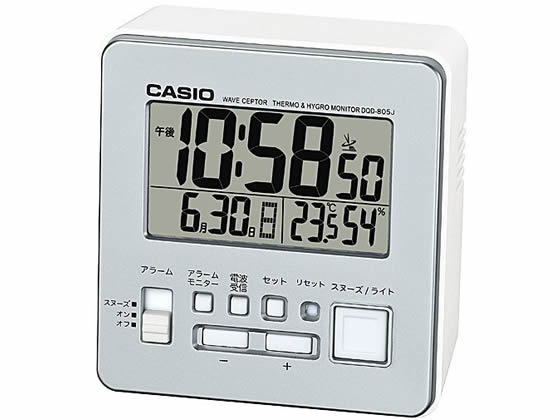 カシオ デジタル電波クロック DQD-805J-8JF 置き型タイプ 時計 温湿度計 家電