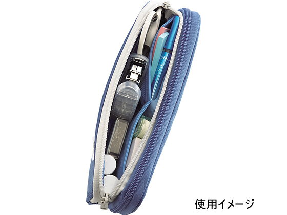 リヒトラブ SMARTFIT ブライトレーベル ダブルペンケースL ブルー ペン立て ペンスタンド ペンケース デスクトップ収納 デスク周り 文具 jetprice-10057309 JET PRICE サンプル画像2