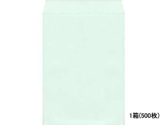 角2カラークラフト封筒 ミズ 500枚 K2S-428 A4封筒 テープ無し 郵便番号枠なし 角2 A4サイズ用 角タイプ封筒 色付き ノート