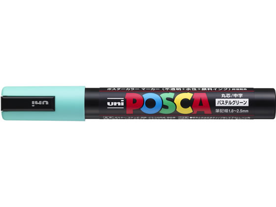 三菱鉛筆 ポスカ ナチュラルカラー 中字丸芯 パステルグリーン PC5MP.6 ポスカ 中字 三菱鉛筆 水性ペン