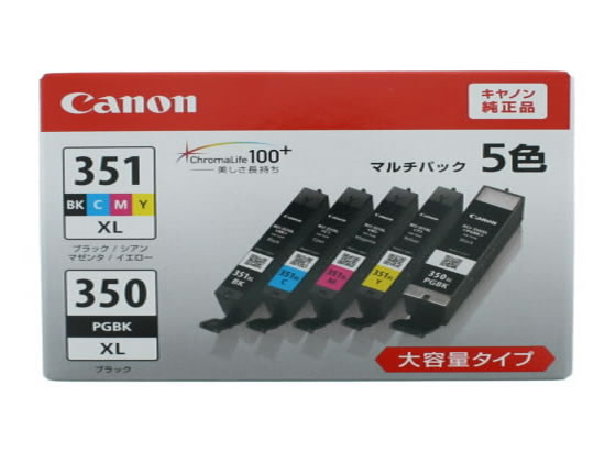 キヤノン インクタンクBCI-351XL+350XL 5MP マルチパック(大容量) キャノン CANON マルチパック インクジェットカートリッジ インクカートリッジ トナー