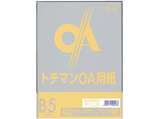 【仕様】紙が厚くて強靭性があり、トナーの定着にもすぐれています。インクジェットにも使用できますが、専用紙ではありませんのでご注意ください。カタログの本文・表紙・POP・メニュー・台紙やレイアウトなどの用紙として幅広い用途にご使用いただけます。●紙色：グリーン●規格：B5●紙サイズ：182×257mm●紙厚：128g／m2、古紙約30％●対応プリンタ：PPC、レーザー、インクジェット、熱転写、ドットインパクト●注文単位：1包（50枚×5冊）※メーカー社名が「トチマン」→「栄紙業」→「SAKAEテクニカルペーパー」へ変更となっております。【備考】※メーカーの都合により、パッケージ・仕様等は予告なく変更になる場合がございます。【検索用キーワード】再生極厚口カラーPPCペーパー　ごくあつくち　カラーコピー紙　再生コピー用紙　コピーペーパー　カラーペーパー　再生紙　OA用紙　茶色　チャイロ　ちゃいろ　B5サイズ　B5コピー用紙　B5用紙　250枚入り　LPPB5LB　サカエテクニカルペーパー　さかえテクニカルペーパー　極厚口カラーPPCペーパー　128g／m2　150μm　50枚入り　カラーコピー用紙　極厚口カラー用紙　PPC用紙　印刷用紙　プリンタ用紙　色付きコピー用紙　プリント用紙　レーザープリンター　インクジェットプリンター　LPP−B5−LB　X61070