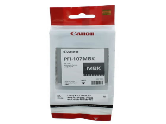 Genuine Products - キヤノン インクタンク顔料マットブラック PFI-107MBK 6704B001 キャノン CANONブラック インクジェットカートリッジ インクカートリッジ トナー