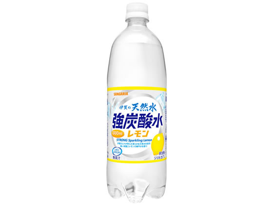 日本サンガリア 伊賀の天然水 強炭酸水 レモン 1L