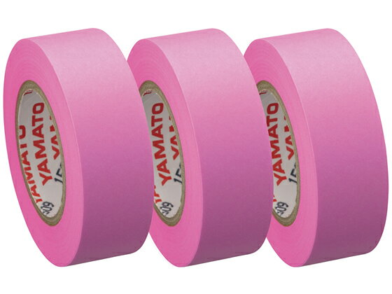 ヤマト メモックロールテープ詰替15mm蛍光紙 ローズ 3巻 RK-15H-RO テープ式 ふせん インデックス メモ ノート