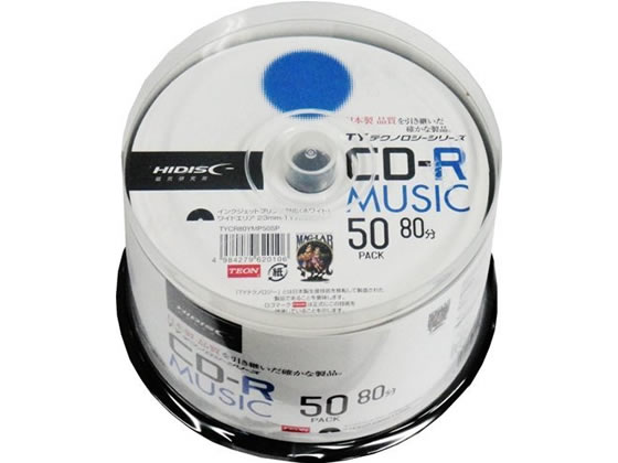 HIDISC TYシリーズCD-R音楽用 80分 40倍速 50枚 CD－R 音楽用 CD－R 記録メディア テープ 1