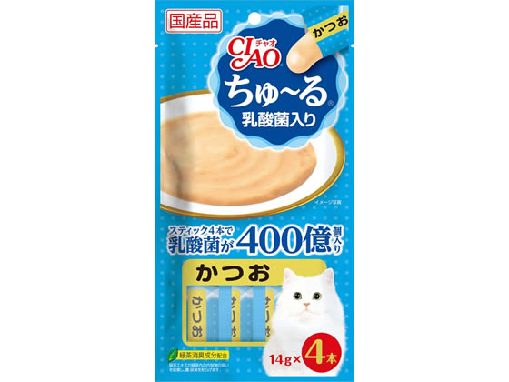 いなば CIAO ちゅーる 乳酸菌入り かつお 14g×4本 おやつ 猫 ペット キャット