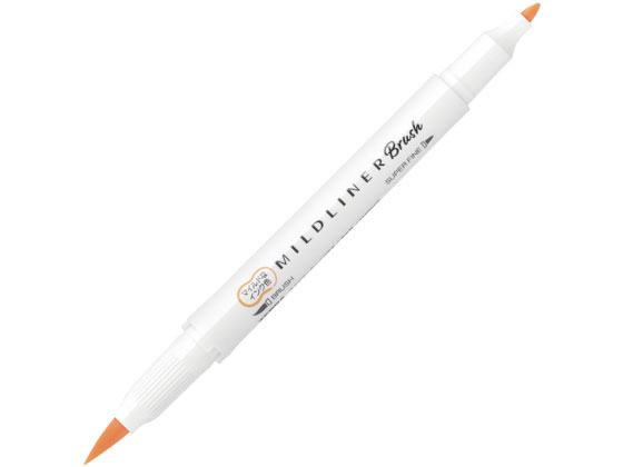 ゼブラ マイルドライナーブラッシュ マイルドオレンジ WFT8-MOR 橙 オレンジ系 使いきりタイプ 蛍光ペン