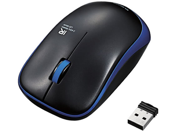 エレコム IRマウス 無線 3ボタン ブルー 静音タイプ M-IR07DRSBU マウス キーボード 入力機器 パソコン..