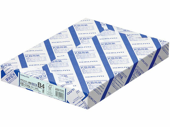 B4 Size Paper - 【お取り寄せ】コクヨ PPCカラー用紙 共用紙 B4 500枚 青 5冊 KB-C34B まとめ買い 業務用 箱売り 箱買い ケース買い B4サイズ ブルー系 青 カラーコピー用紙