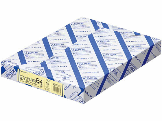 B4 Size Paper - 【お取り寄せ】コクヨ PPCカラー用紙 共用紙 B4 500枚 黄 5冊 KB-C34Y まとめ買い 業務用 箱売り 箱買い ケース買い B4サイズ イエロー系 黄 カラーコピー用紙