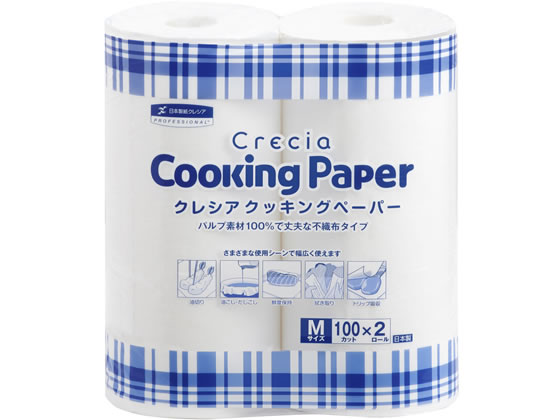 【仕様】保鮮、ドリップ吸収、油こし、だしこし、油きり、水きりなど調理のさまざまなシーンをサポート。高密度パルプ不織布、ウェット強度と吸収性が抜群、蛍光染料不使用●注文単位：1パック（100カット×2ロール）●シートサイズ：238×240mm、●材質：パルプ不織布【備考】※メーカーの都合により、パッケージ・仕様等は予告なく変更になる場合がございます。【検索用キーワード】日本製紙クレシア　くれしあ　crecia　クッキングペーパーネオスマート　くっきんぐぺーぱーねおずまーと　NEOスマート　きっちんぺーぱー　KITCHENPAPER　キッチンシート　ハンドペーパー　キッチンタオル　ペーパータオル　紙タオル　Mサイズ　エムサイズ　M　えむ　1パック　100カット2ロール　キッチン雑貨　油吸収　水吸収　水切り用　油きり用　拭き取り用　台所用品　キッチン用品　台所まわり　238×240mm　100カット2ロール　【JP_LPC】調理のさまざまなシーンをサポート