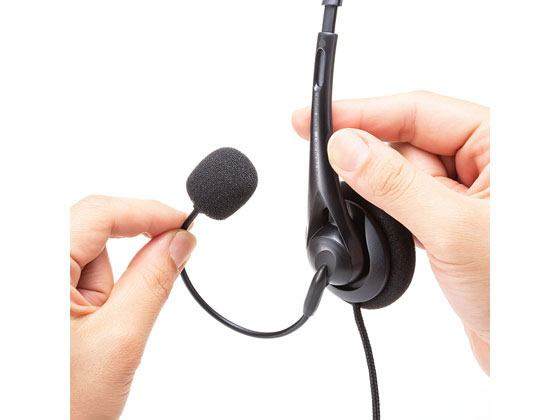 サンワサプライ USBヘッドセット MM-HSU09BK ヘッドセット 通話用イヤホン PC周辺機器 パソコン 家電