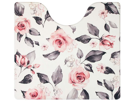 【お取り寄せ】ヨコズナクリエーション トイレマット 約55×60cm PVC ドロレース トイレ アイデアグッズ