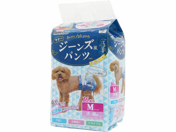 【お取り寄せ】ドギーマンハヤシ ジーンズ風パンツ M 16枚 オムツ 犬用 ドッグ ペット トイレ