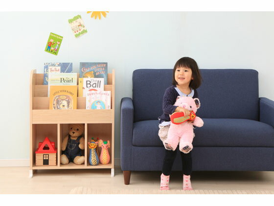 【お取り寄せ】アイリスオーヤマ 絵本ラック ライトメープル ER-6030 [3]