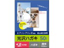 【お取り寄せ】エレコム ハガキ用紙 光沢 厚手 エプソン用 50枚 EJH-EGNH50 ハガキサイズ 光沢紙 インクジェット用紙