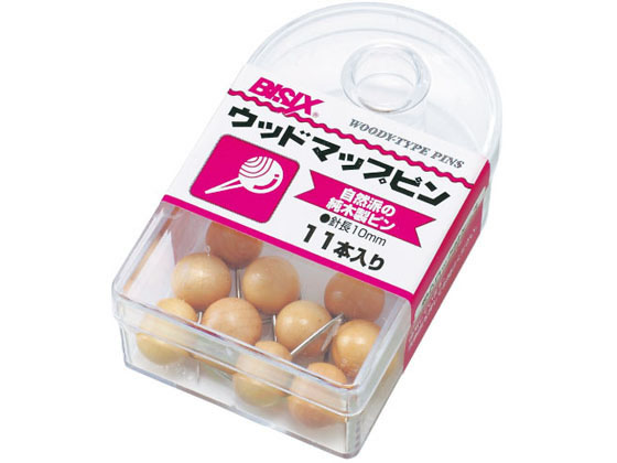 【お取り寄せ】ミツヤ ウッドマップピン #10 11本×5 BX1-7-WD