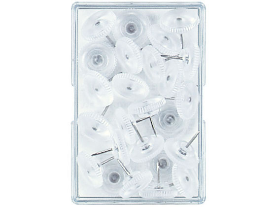 【お取り寄せ】ミツヤ カラーハイタック画鋲 透明 25本×20 CHT-1500-T 画鋲 ピン フック 掲示物留め 吊下げ POP 掲示