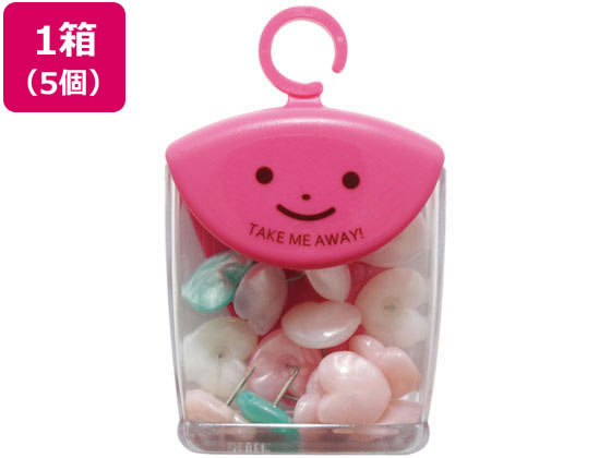 【お取り寄せ】ミツヤ ハートピン 15本×5 TM-13 ピン フック 掲示物留め 吊下げ POP 掲示