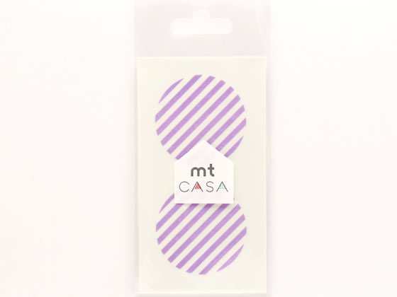 【お取り寄せ】カモ井 mt CASA seal ストライプ・ライラック MTCDS025 デコレーション用マスキングテープ インテリア装飾 デコレーショングッズ