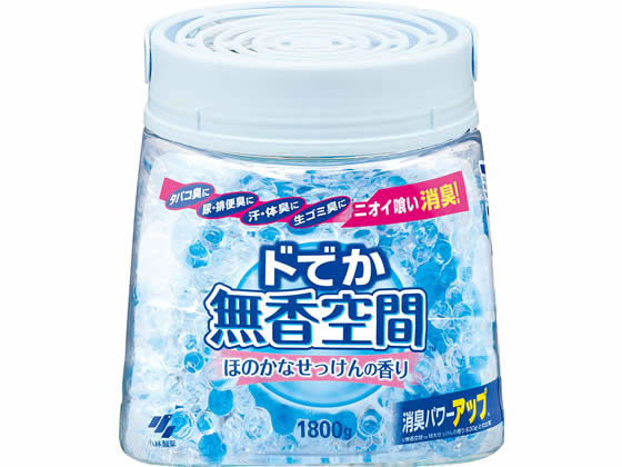 小林製薬 ドでか無香空間 ほのかなせっけん 1800g 置き型タイプ 消臭 芳香剤 トイレ用 掃除 洗剤 清掃