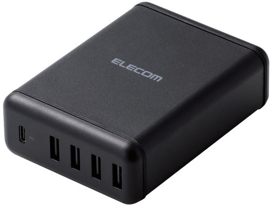 【お取り寄せ】エレコム AC充電器 PD30W USB+TypeC 5ポート MPA-ACD02BK