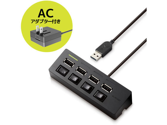 �ڤ����󤻡ۥ��쥳�� USB2.0�ϥ� �����å��� ����եѥ 4�ݡ��� U2H-TZS428SBK USB�ϥ� �ɥå��󥰥��ơ������ PC���յ��� �ѥ����� ����