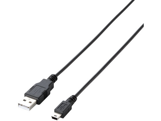 【お取り寄せ】エレコム エコUSB2.0ケーブル mini-Bタイプ 1.5m U2C-JM15BK USBケーブル A to miniB ケーブル 電源タップ 配線パーツ 家電