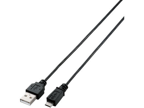 エレコム USB2.0ケーブル A-MicroB スリム 0.5m U2C-AMBX05BK USBケーブル A to microB ケーブル 電源タップ 配線パーツ 家電