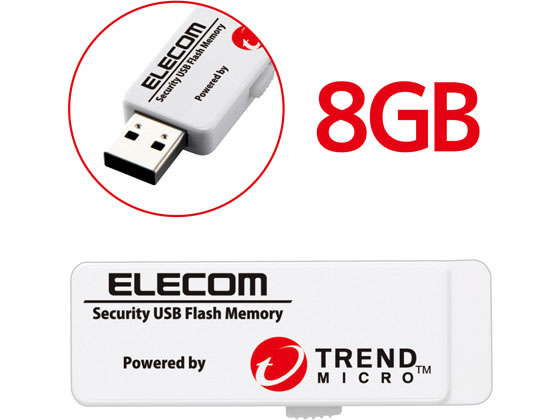 楽天JET PRICE【お取り寄せ】エレコム USB3.0メモリ トレンドマクロセキュリティ 8GB MF-PUVT308GA1 8GB USBメモリ 記録メディア テープ