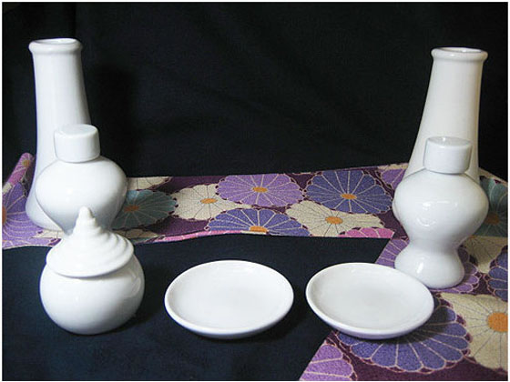 【お取り寄せ】静岡木工 神棚用 神具 神具セット 中(7点セット) 日用雑貨