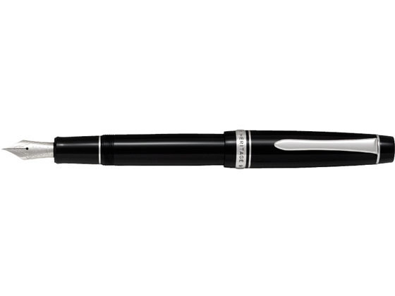 【お取り寄せ】パイロット 万年筆 カスタムヘリテイジ912 ブラック 超ソフト調・毛筆筆跡 万年筆 筆ペン デスクペン