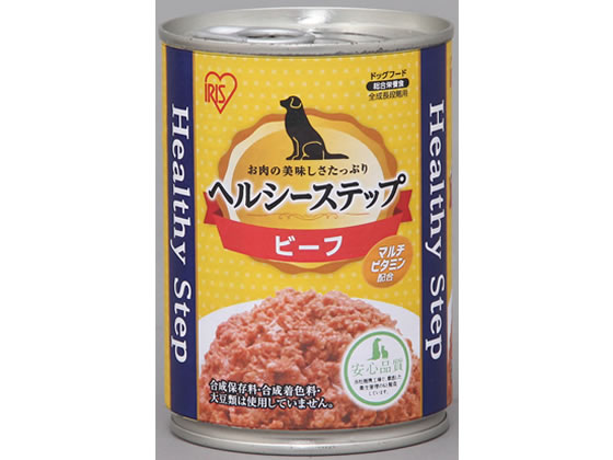 【お取り寄せ】アイリスオーヤマ ヘルシーステップ ビーフ 1缶 375g P-HLC-B ウェットフード 犬 ペット ドッグフード